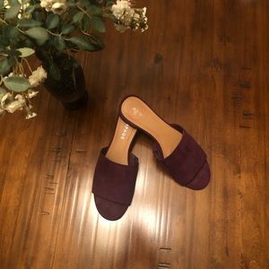 Rampage Sayda Purple Slide, Size 8 1/2